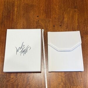 Lord & Taylor White Envelope-Style Jewelry Sleeve